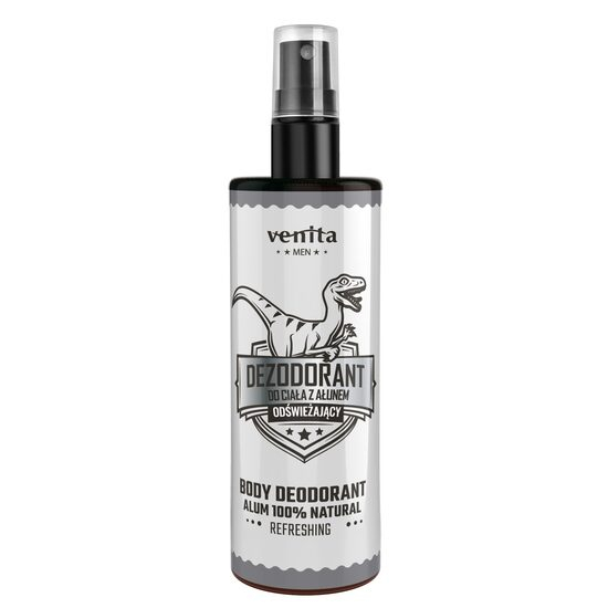 Deodorant fresh pentru corp, cu alaun, Venita Men Vegan, 100ml [1]