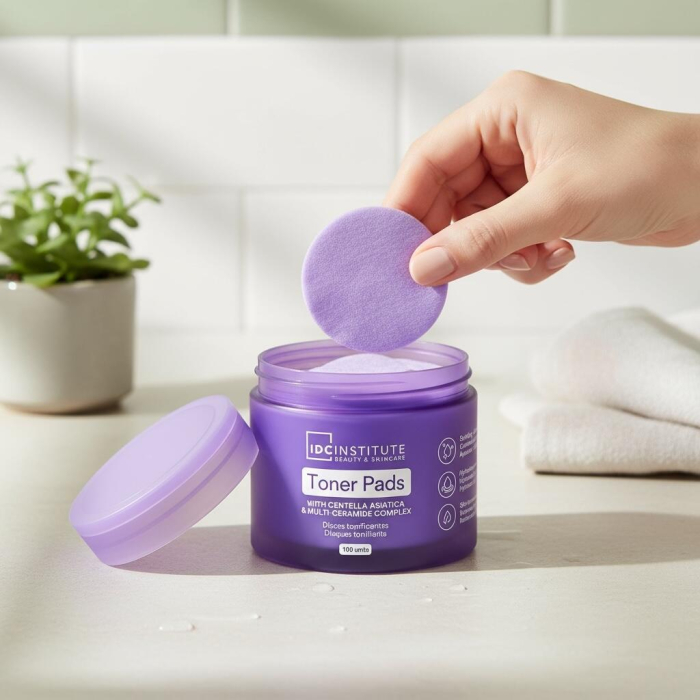 Discuri tonifiante calmante – centella asiatica & complex multi-ceramide, IDC Institute, 90384, 100 bucati [4]