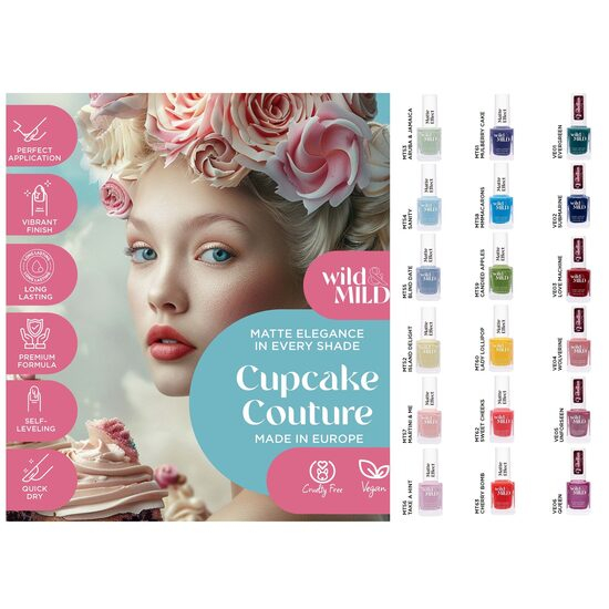Display cu 36 bucati Lac de unghii Cupcake Couture, Wild & Mild [1]