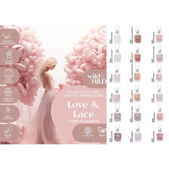 Display cu 36 bucati Lac de unghii Love & Lace, Wild & Mild [1]