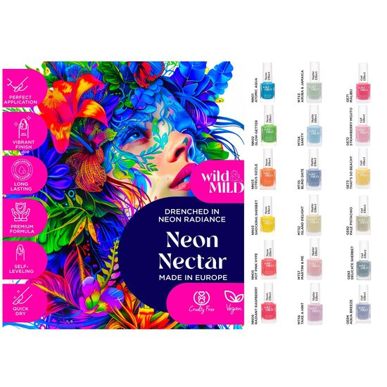 Display cu 36 bucati Lac de unghii Neon Nectar, Wild & Mild [1]