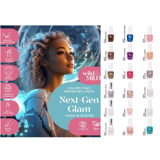 Display cu 36 bucati Lac de unghii Next Gen Glam, Wild & Mild [1]