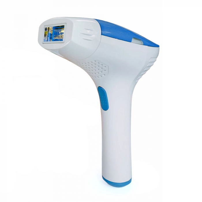 Epilator IPL cu maner, Lila Care, 500.000 pulsatii, display LCD, 5 trepte de intensitate, 3 capete, Alb/Albastru [2]