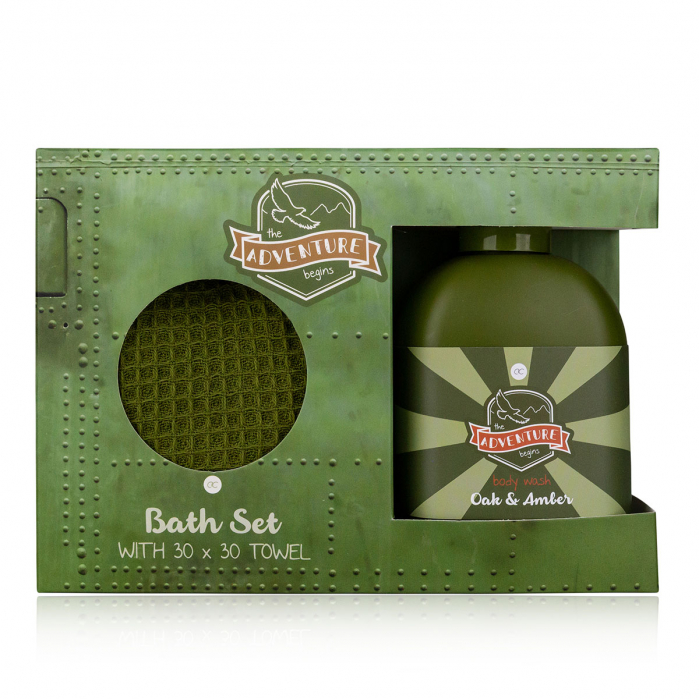 Set cadou barbati, gel de dus, prosop, ADVENTURE COLLECTION [1]