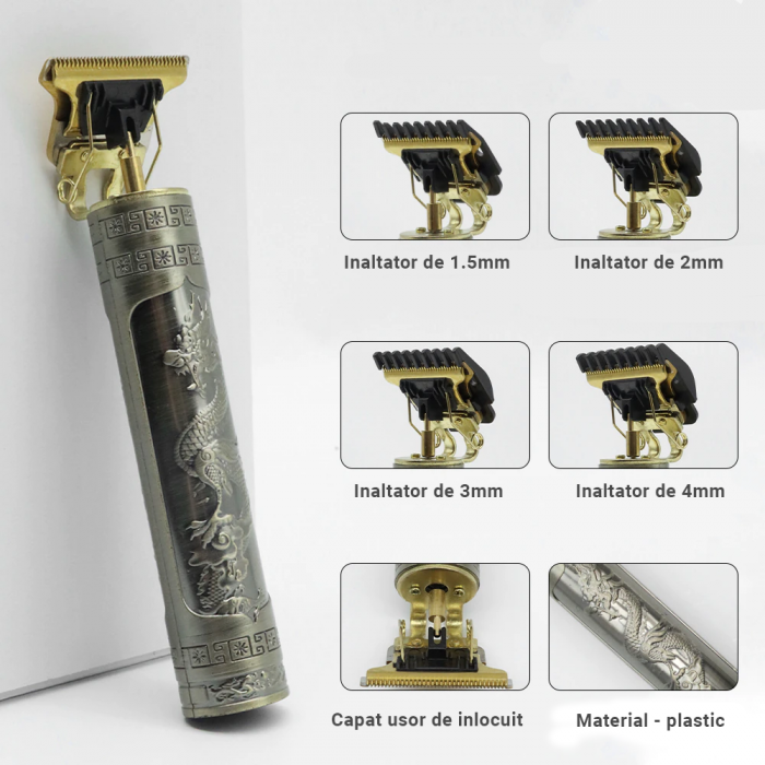 Masina de tuns Karemi, cu acumulator, trimmer, incarcare USB, 5 W, negru [2]