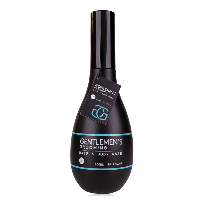 Set cadou barbati, gel de dus, 600ml hair body wash GENTLEMEN'S GROOMING in pin shaped bottle, fragrance: Cool Mint Lime, col. black/white/mint, PU 6, set cadou craciun [2]