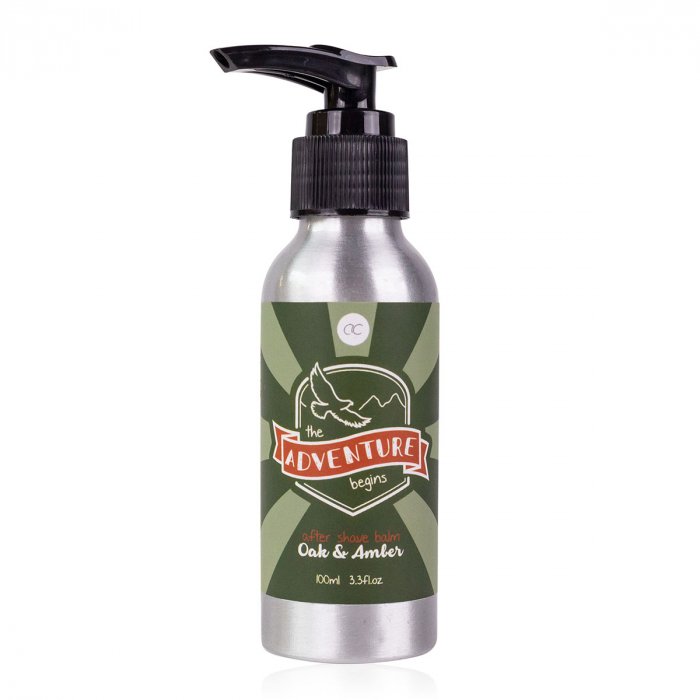 Set cadou barbati, balsam after shave, 100ml after shave balm ADVENTURE COLLECTION in aluminum dispenser, fragrance: Oak Amber, col. green/orange, PU 6/24, set cadou craciun [1]
