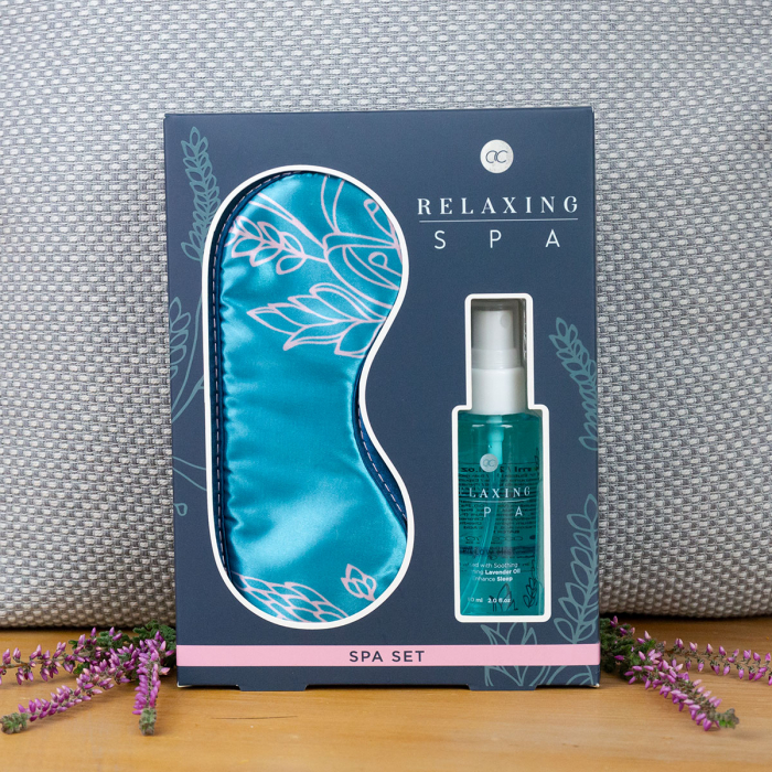 Set cadou femei, masca de dormit, spray pentru perna, Wellness set RELAXING SPA in gift box, incl. 60ml pillow mist, sleep mask, infused with Lavender Oil, fragrance: Lavender Chamomile, col. blue/l [2]