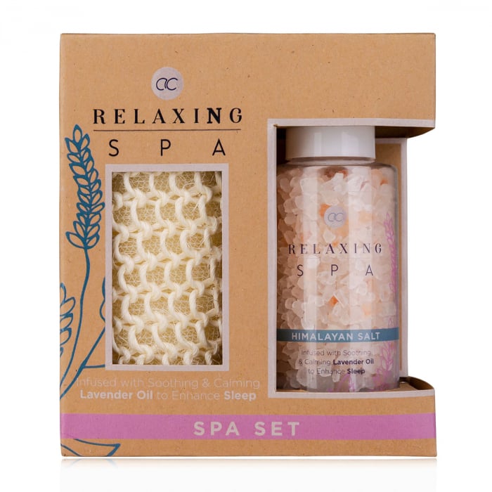 Set cadou femei, sare de baie, Wellness set RELAXING SPA in gift box, incl. 120g himalayan bath salt, sisal pad, infused with Lavender Oil, fragrance: Lavender Chamomile, col. blue/lilac, PU 6/24, s [2]