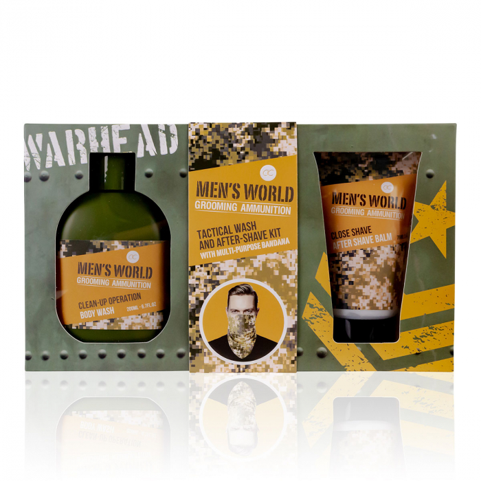Set cadou barbati, gel de dus, after shave, esarfa, MEN'S WORLD [3]