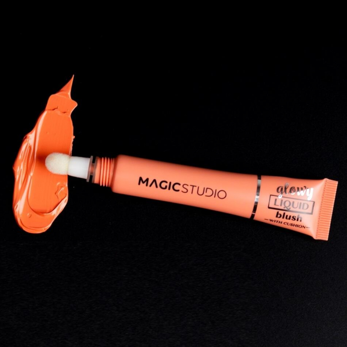 Fard de obraz lichid cu aplicator Glowy, Magic Studio 32007, piersica, 11ml [2]