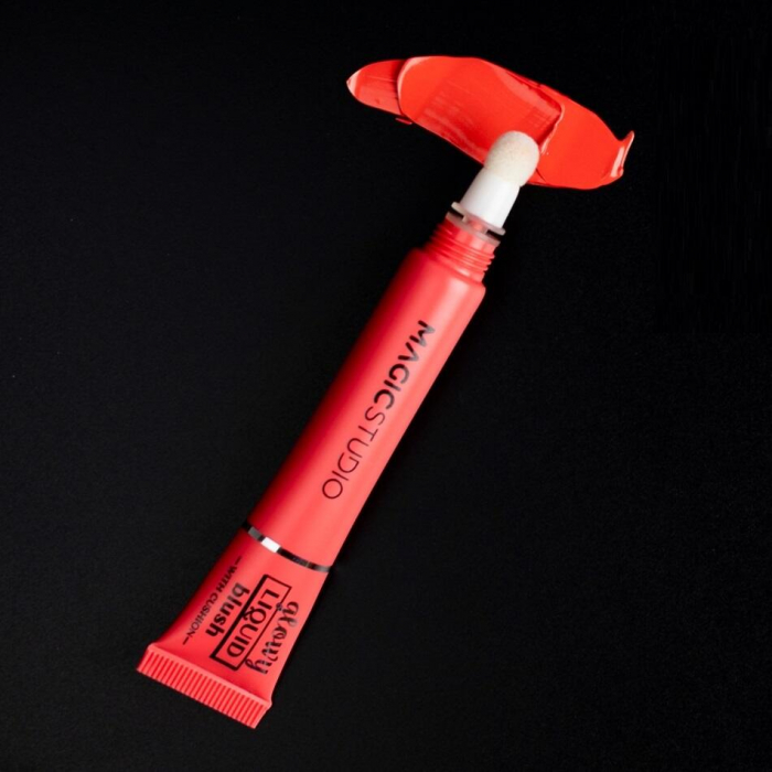 Fard de obraz lichid cu aplicator Glowy, Magic Studio 32007, rosu, 11ml [2]