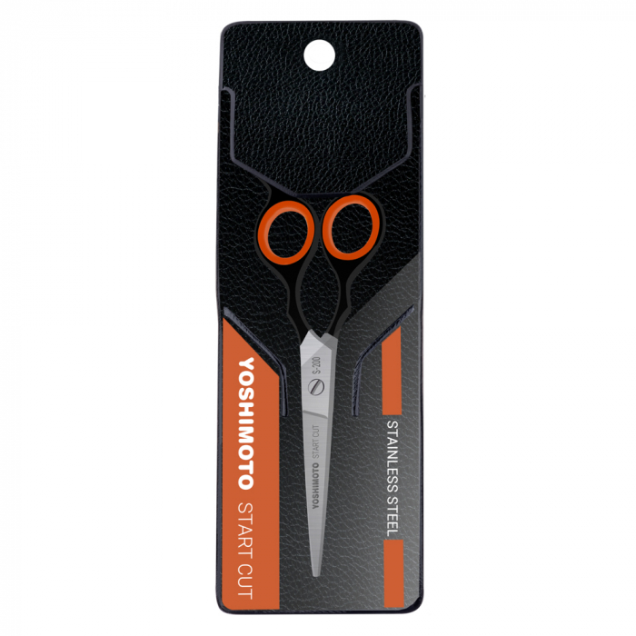 Foarfeca pentru barba, Yoshimoto, Start Cut, maner negru, 6 inch [4]