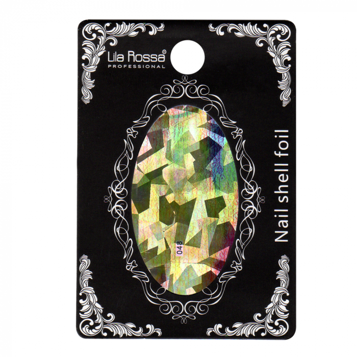 Folie decor unghii, Lila Rossa, cu adeziv, holografica, 048 [2]