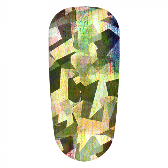 Folie decor unghii, Lila Rossa, cu adeziv, holografica, 048 [4]