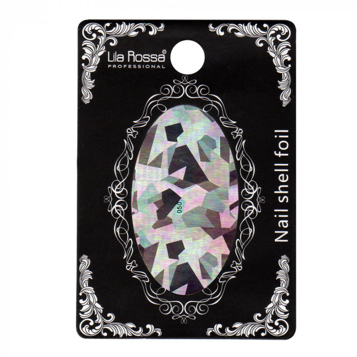 Folie decor unghii, Lila Rossa, cu adeziv, holografica, 050 [2]