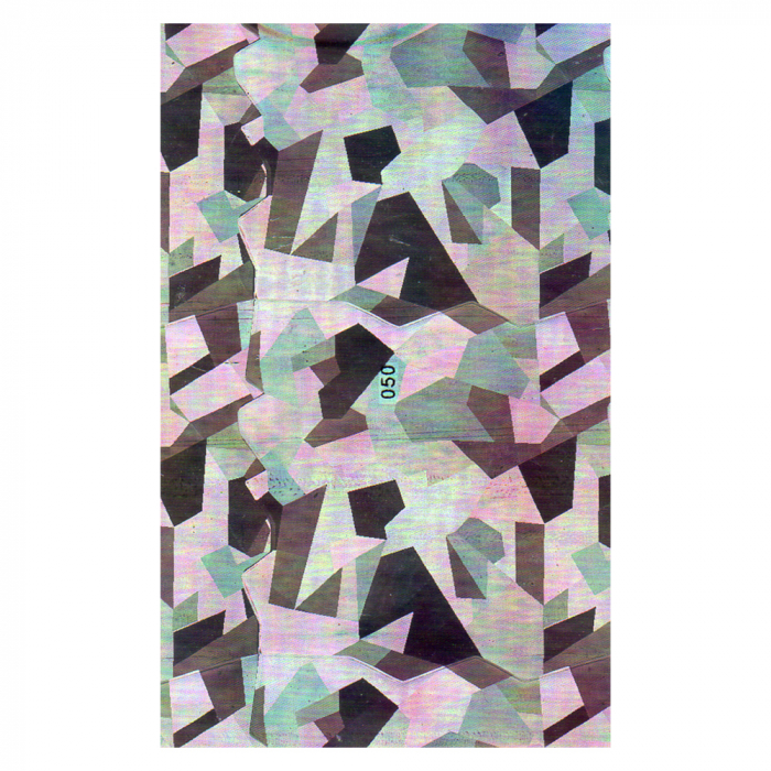 Folie decor unghii, Lila Rossa, cu adeziv, holografica, 050 [3]