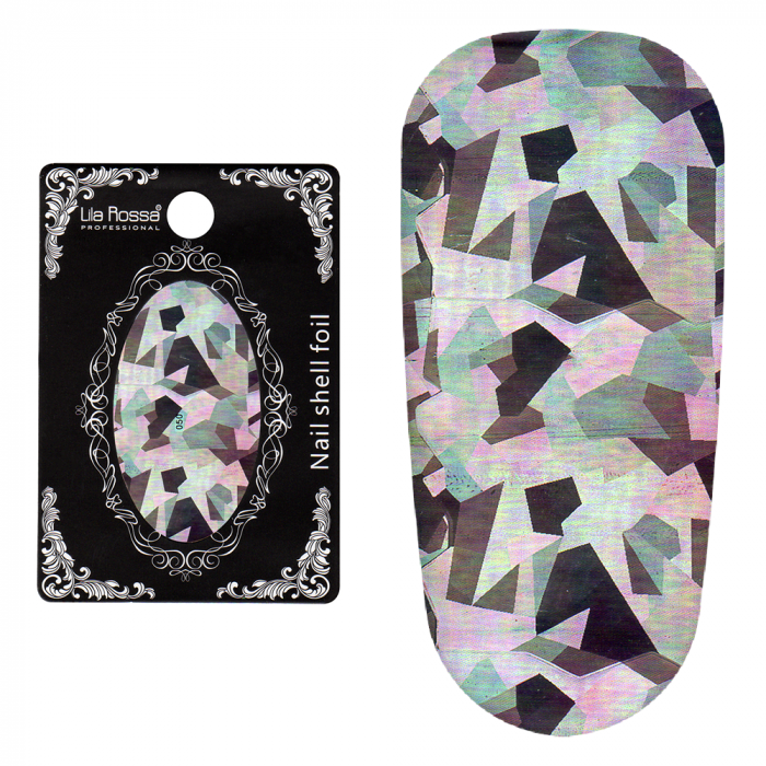 Folie decor unghii, Lila Rossa, cu adeziv, holografica, 050 [1]