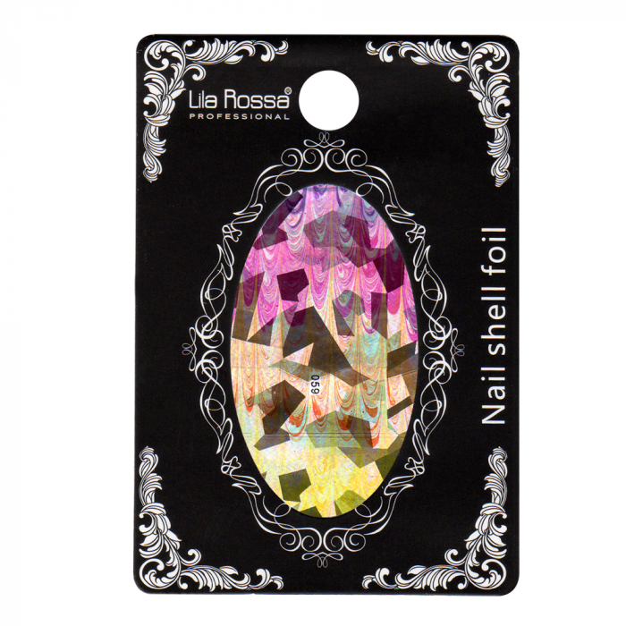 Folie decor unghii, Lila Rossa, cu adeziv, holografica, 059 [1]