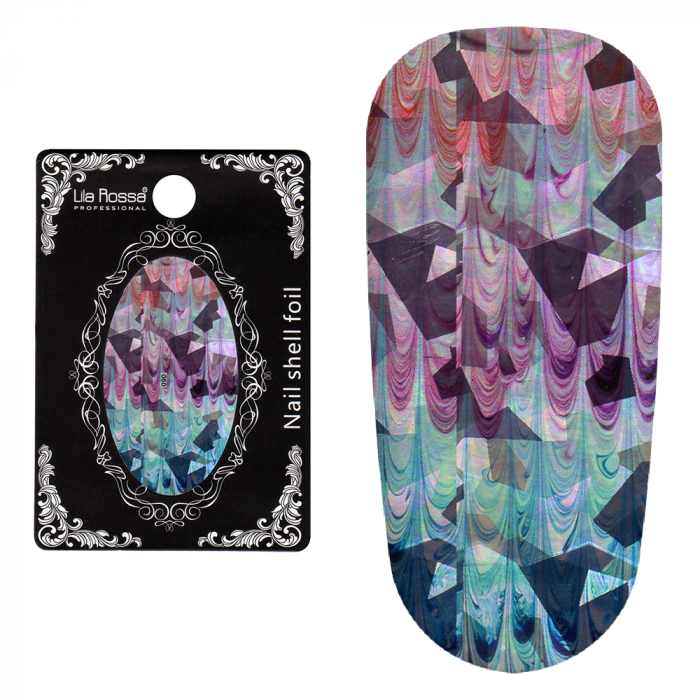 Folie decor unghii, Lila Rossa, cu adeziv, holografica, 060 [1]