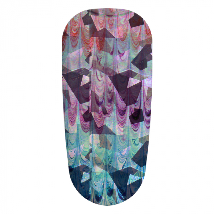 Folie decor unghii, Lila Rossa, cu adeziv, holografica, 060 [4]