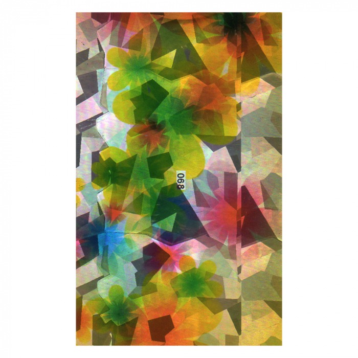 Folie decor unghii, Lila Rossa, cu adeziv, holografica, 068 [3]