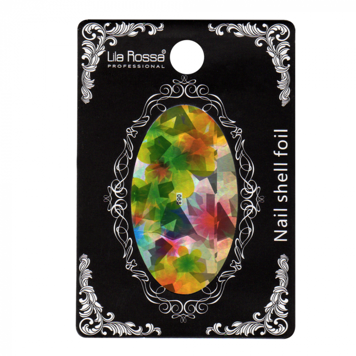 Folie decor unghii, Lila Rossa, cu adeziv, holografica, 068 [2]
