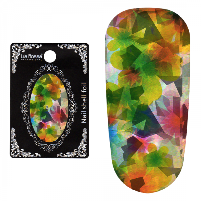 Folie decor unghii, Lila Rossa, cu adeziv, holografica, 068 [1]