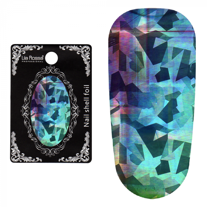 Folie decor unghii, Lila Rossa, cu adeziv, holografica, 070 [1]