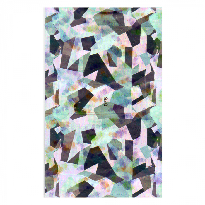 Folie decor unghii, Lila Rossa, cu adeziv, holografica, 076 [3]