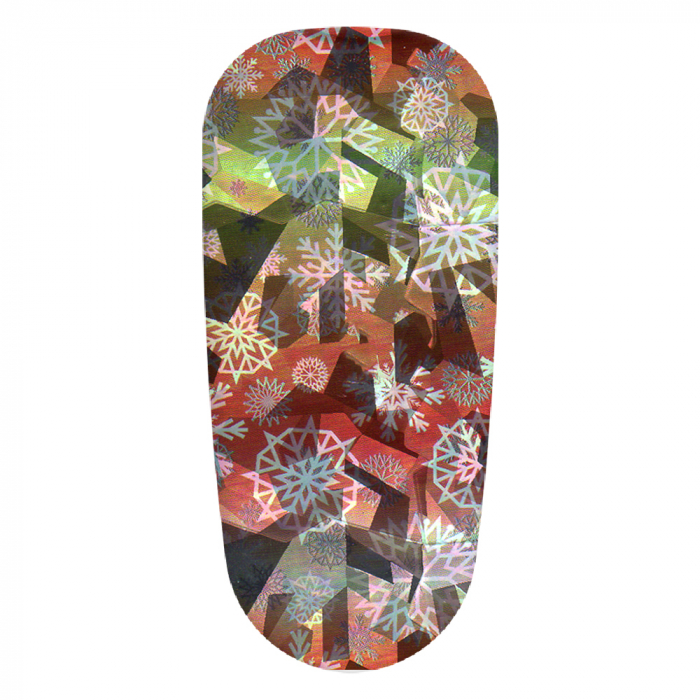 Folie decor unghii, Lila Rossa, cu adeziv, holografica, 080 [3]