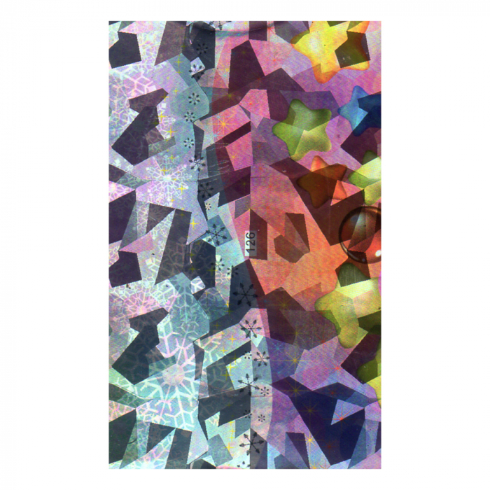 Folie decor unghii, Lila Rossa, cu adeziv, holografica, 126 [3]