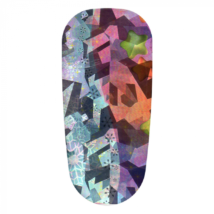 Folie decor unghii, Lila Rossa, cu adeziv, holografica, 126 [4]