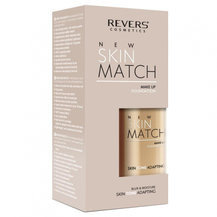 Fond de ten matifiant New Skin Match, cu adaptare la nuanta pielii, Revers, 04, 30ml [3]