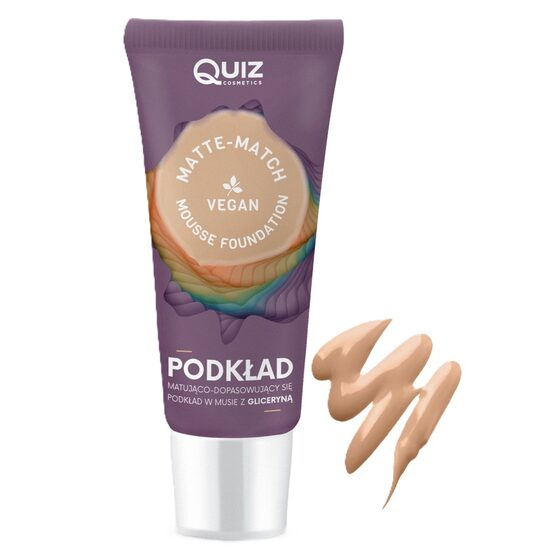 Fond de ten spuma Matte-Match Mousse Shell, Quiz Cosmetics nr 03, cu adaptare la nuanta tenului, 30ml [1]