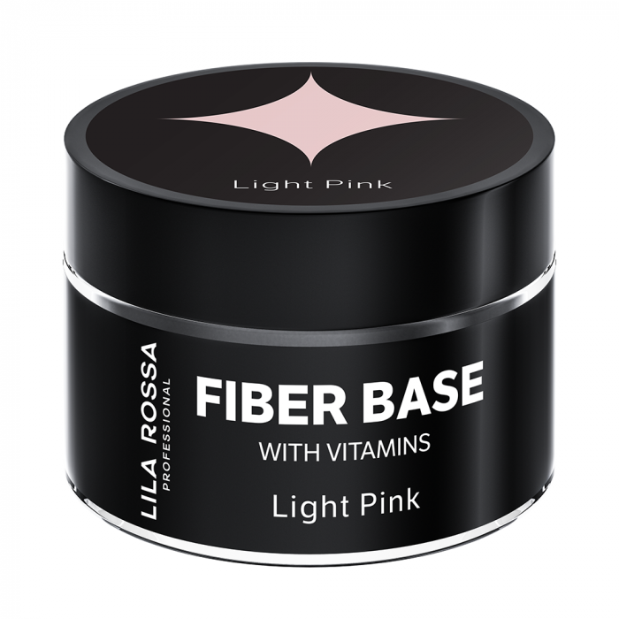 Gel de constructie Lila Rossa Fiber Builder Base cu Vitamine Light Pink 15 g [2]