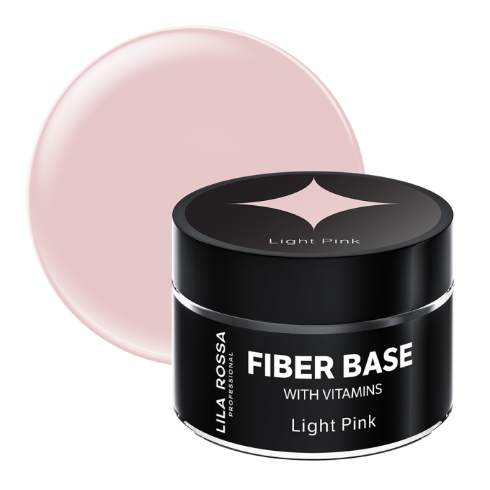 Gel de constructie Lila Rossa Fiber Builder Base cu Vitamine Light Pink 15 g [1]