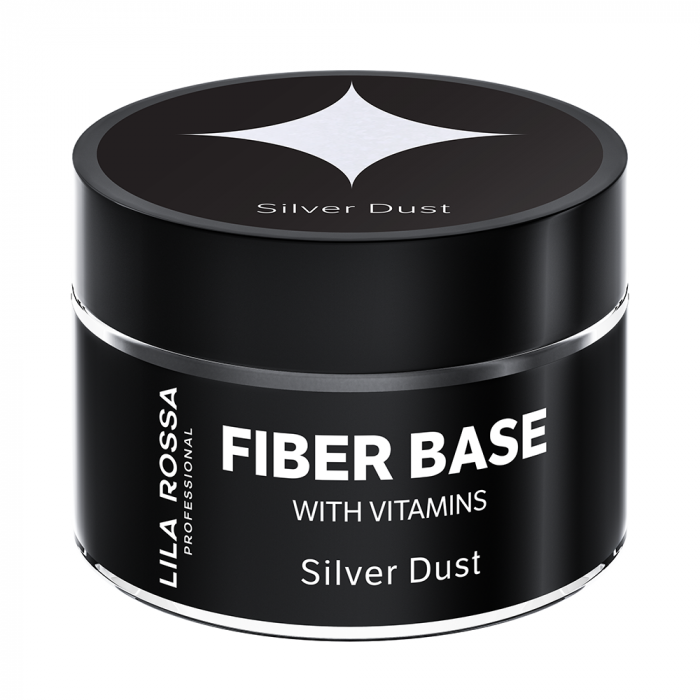 Gel de constructie Lila Rossa Fiber Builder Base cu Vitamine Silver Dust 15 g [2]