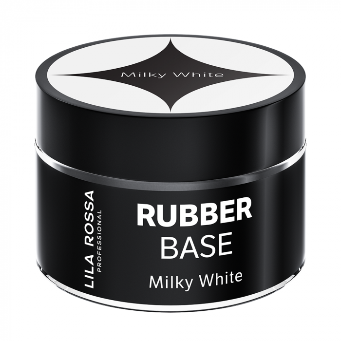 Gel de constructie Lila Rossa Rubber Base Milky White 15 g [2]