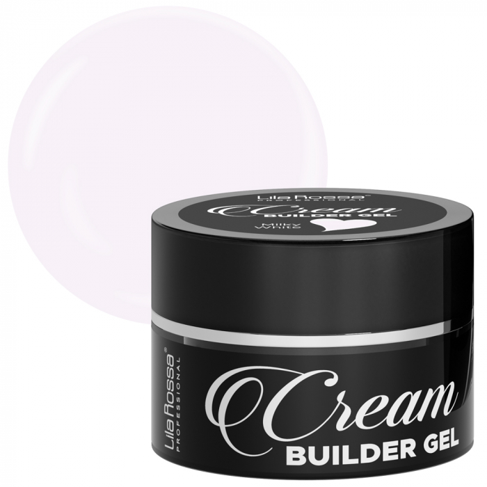 Gel de constructie, Lila Rossa, Cream Builder Gel, Milky White, 15 g [2]