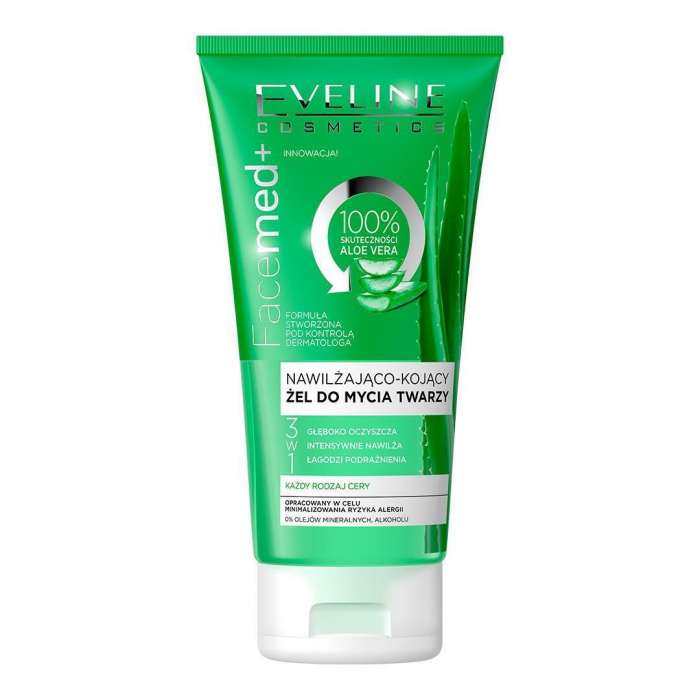 Gel pentru curatare faciala EVELINE COSMETICS FaceMed Bio Aloe Vera 150ml [1]