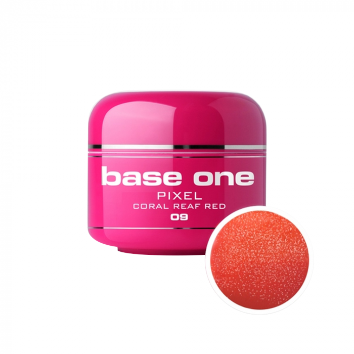 Gel UV color Base One, 5 g, Pixel, coral reaf red 09 [1]
