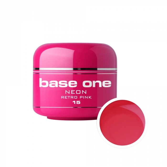 Gel UV color Base One, Neon, retro pink 15, 5 g [1]
