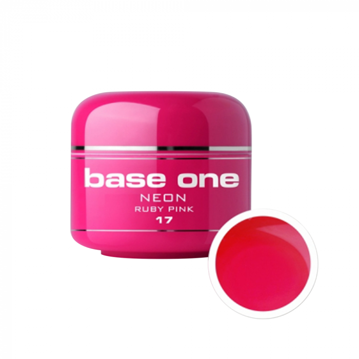 Gel UV color Base One, Neon, ruby pink 17, 5 g [1]
