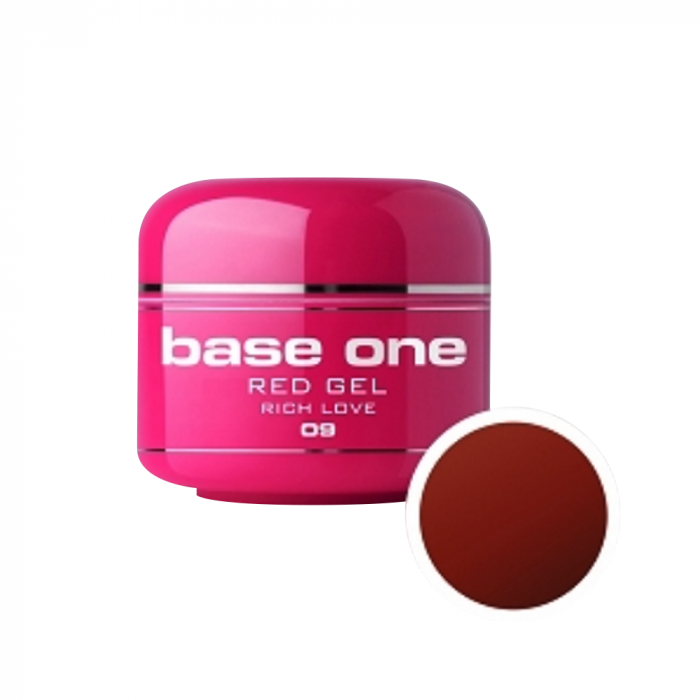 Gel UV color Base One, Red, rich love 09, 5 g [1]