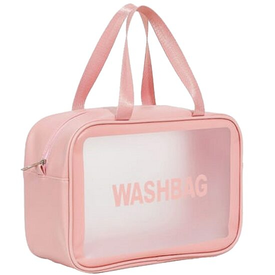Gentuta cosmetica impermeabila, pentru femei, WashBag Top Choice 99328, roz [1]