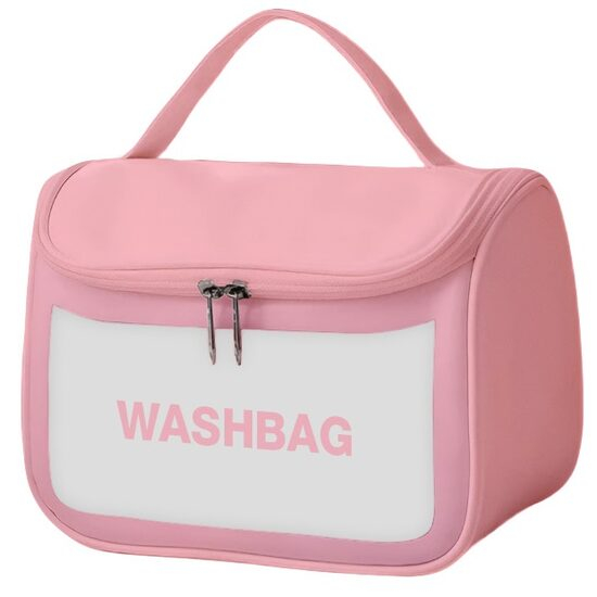 Gentuta cosmetica impermeabila, pentru femei, WashBag Top Choice 99557, roz [1]
