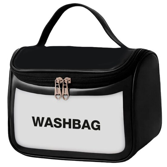 Gentuta cosmetica impermeabila, unisex, WashBag Top Choice 99557, negru [1]