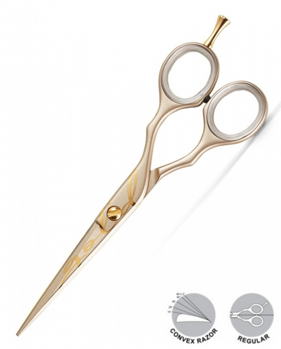 Kiepe Professional Foarfeca profesionala de tuns dreapta 5.5 inci 2451 Gold [2]