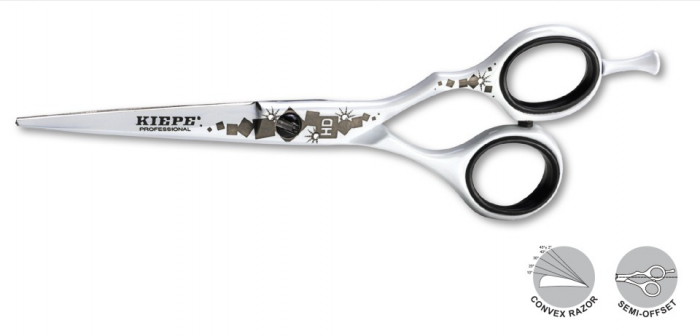 Kiepe Professional Foarfeca profesionala de tuns semi-offset 5.5 inci HD White [1]